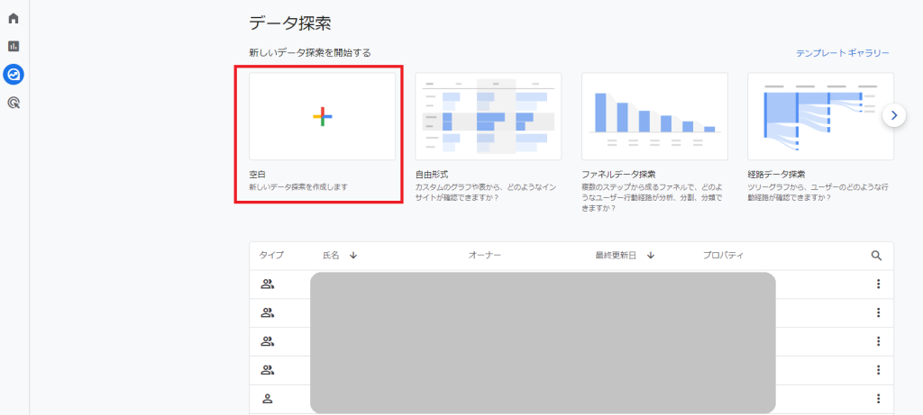 空白形式のレポート